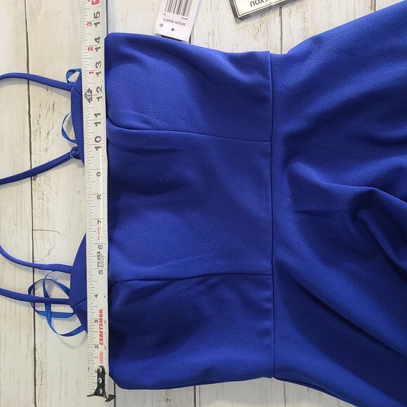 SEQUIN HEARTS Blue Short Fit and Flare Party Dress Juniors Small Hoco Dance NEW - Picture 5 of 8
